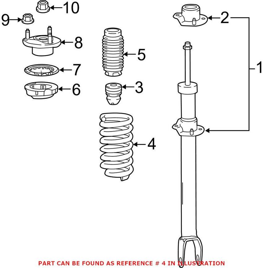 Mercedes Coil Spring - Front (Gray/Yellow/Red) 2053214004